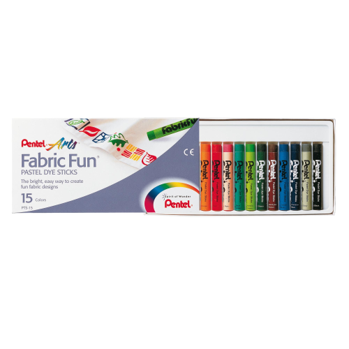 PENTEL FABRIC FUN PASTELLI PER TESSUTI COLORI ASSORTITI CONF 15 Pz.